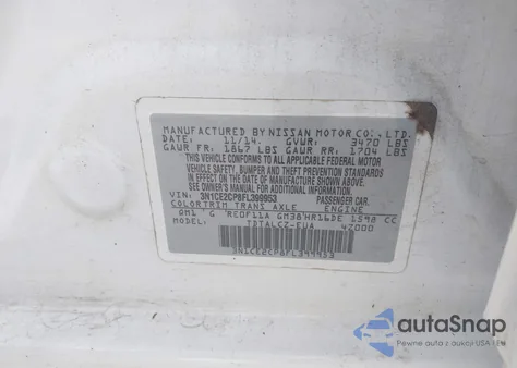 2015 Nissan Versa Note S Plus z USA, uszkodzony, nr VIN 3N1CE2CP8FL399953